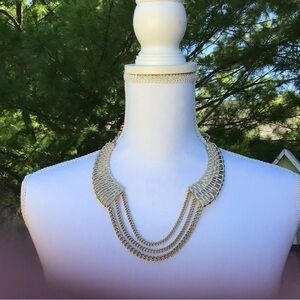 Bright gold tone necklace